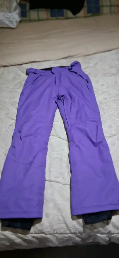 Pantalones de nieve morados para mujer - miniatura 2