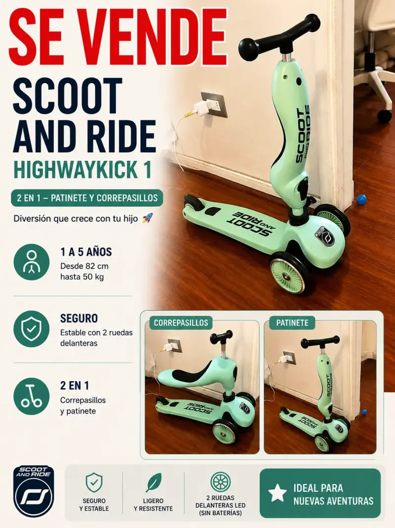 Scooter y correpasillos Scoot and Ride Highwaykick 1