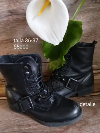 Botines de Cuero y Gamuza Talla 39 - miniatura 4