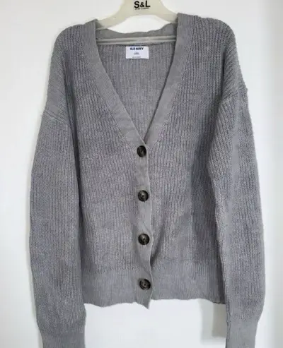 Cárdigan gris de punto Old Navy - miniatura 1