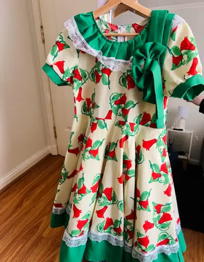 Vestido china cueca lazo verde - miniatura 1