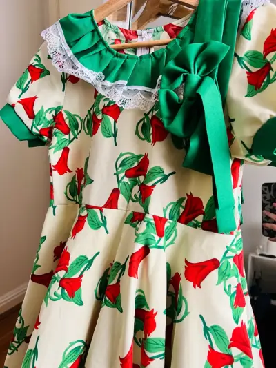 Vestido china cueca lazo verde - miniatura 2