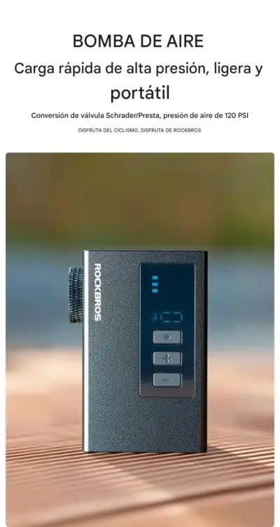 Compresor Portátil Bicicleta 150 PSI USB-C 5000mAh - miniatura 3