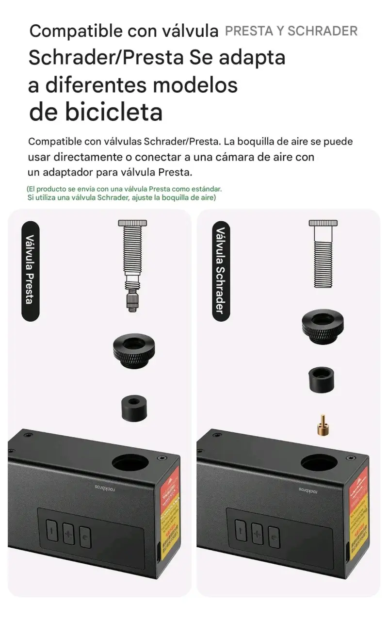 Compresor Portátil Bicicleta 150 PSI USB-C 5000mAh - 5