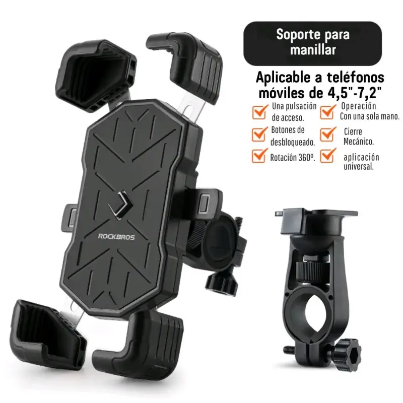 Soporte para celular de manillar rockbros - 2