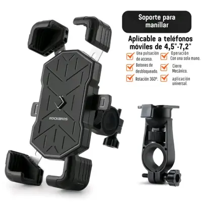 Soporte para celular de manillar rockbros - miniatura 2