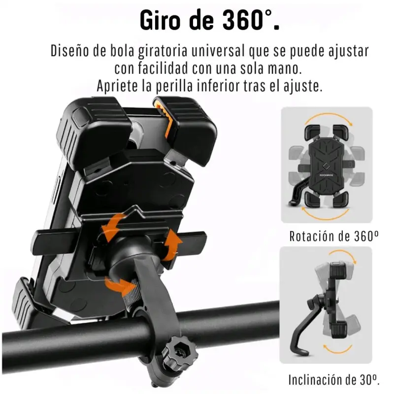 Soporte para celular de manillar rockbros - 3