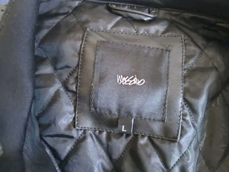 Chaqueta de cuero negra para hombre talla L - 2