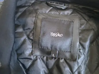 Chaqueta de cuero negra para hombre talla L - miniatura 2