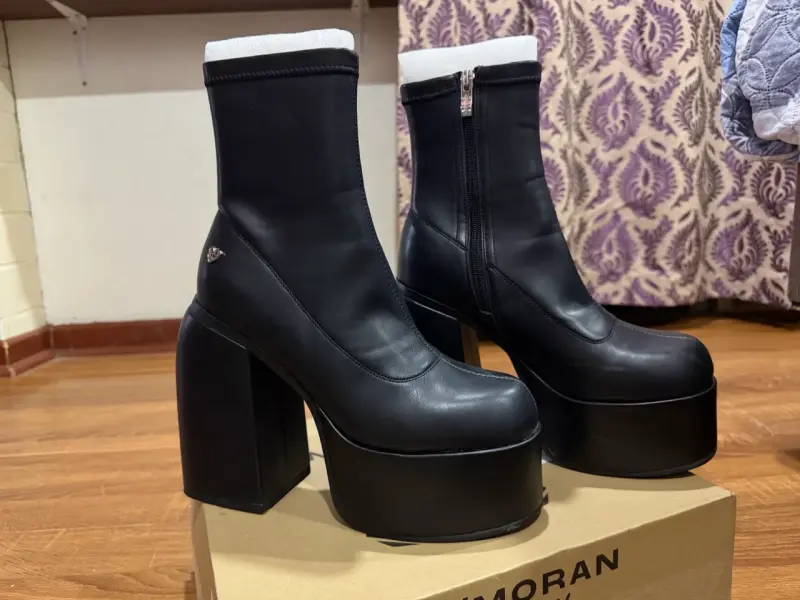Botines de plataforma negros C/Moran talla 39 - 2