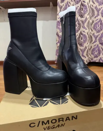 Botines de plataforma negros C/Moran talla 39 - miniatura 3