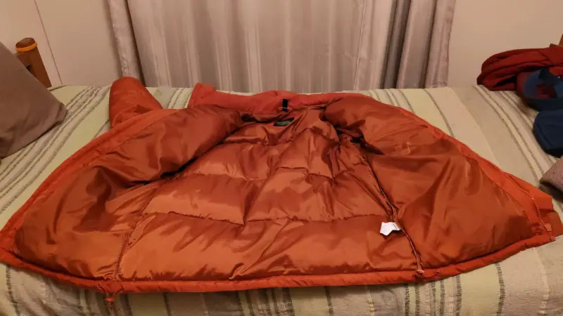 Chaqueta acolchada naranja para invierno - 3