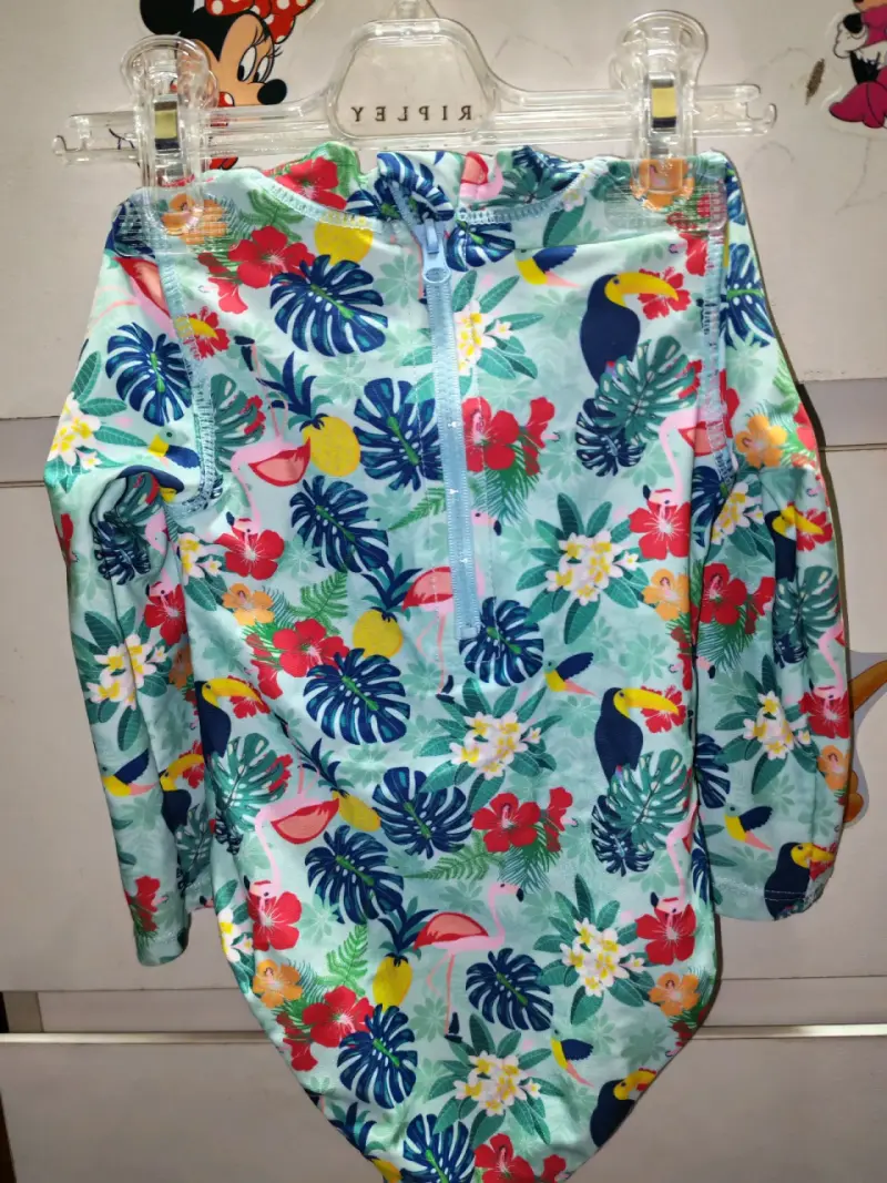 Traje de baño infantil con estampado tropical - 2