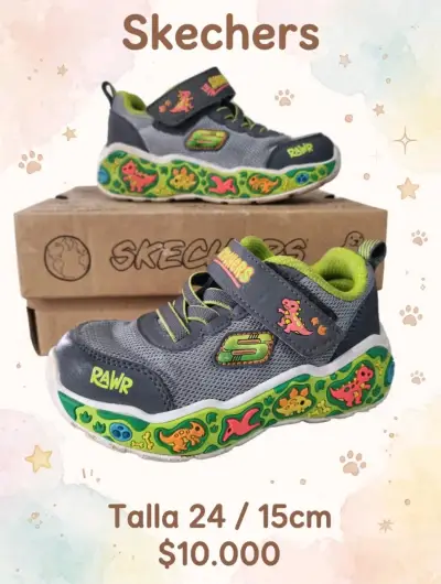 Zapatillas infantil Skechers talla 24 con diseño - miniatura 1