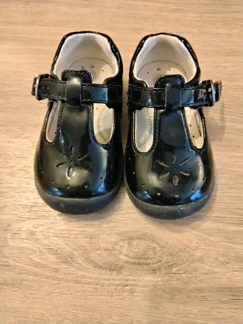 Zapatos de charol negro para niña con hebilla, #18 - 1