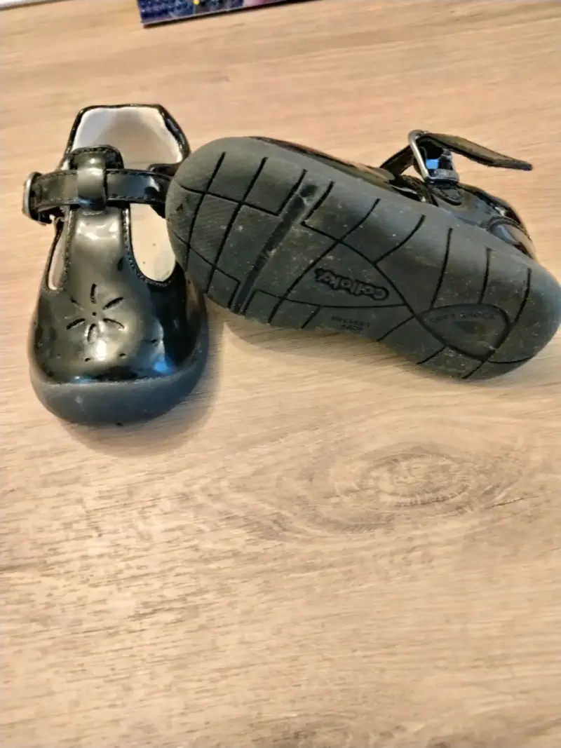 Zapatos de charol negro para niña con hebilla, #18 - 3