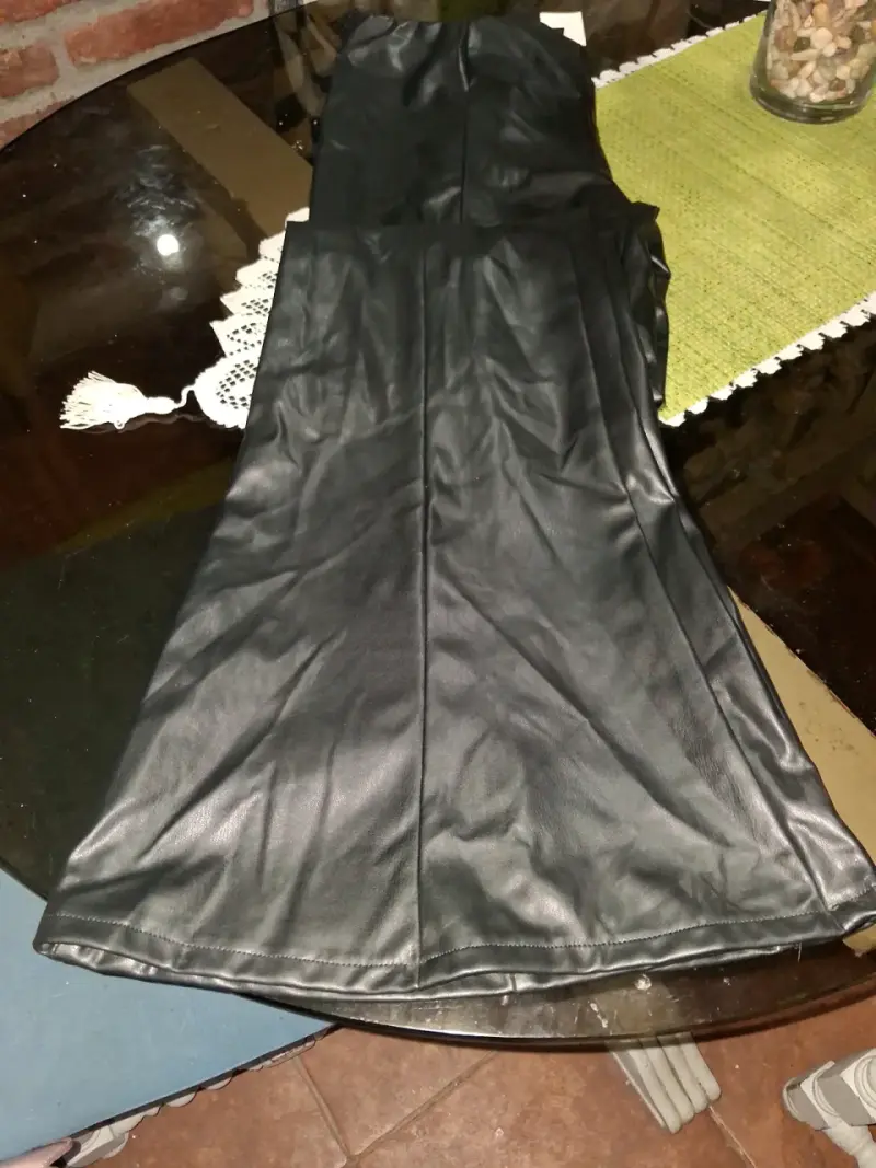 Pantalon de cuero vegano negra talla 40 - 3