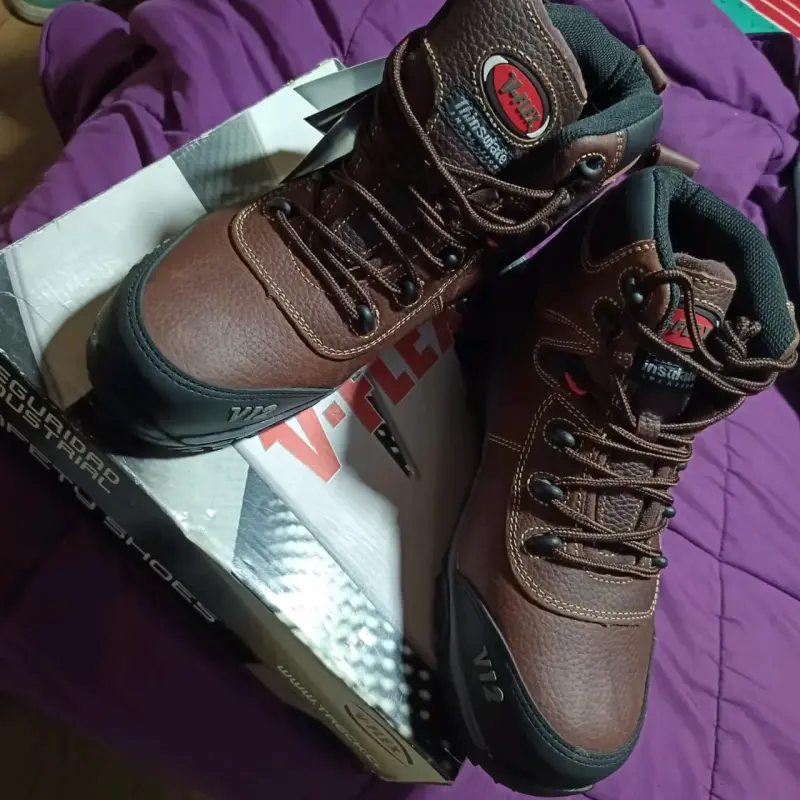 Botas de seguridad marrones V-Flex con puntera reforzada