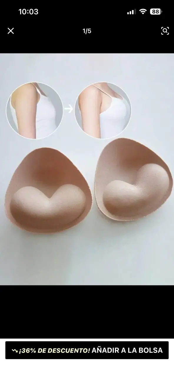 Almohadillas de realce para busto color piel - 1