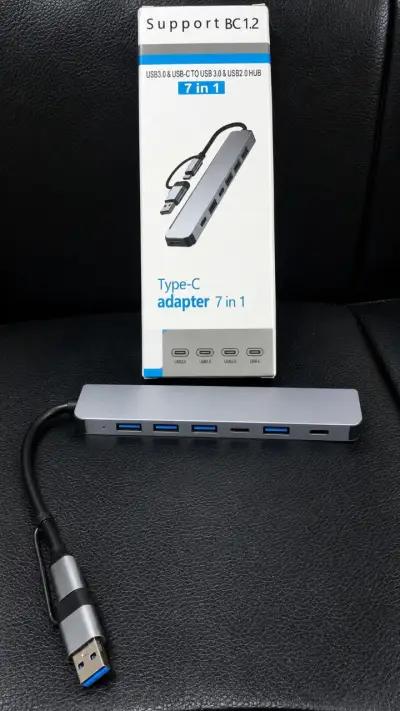 🔥 HUB USB-C 7 EN 1 – MULTIPLICA TUS CONEXIONES 🔥 - miniatura 1