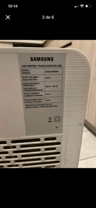 Purificador de Aire Samsung AX40T3020WU Blanco - miniatura 3