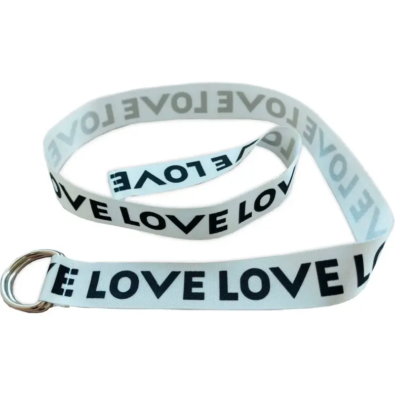 Cinturón de lona con diseño 'LOVE' - 1