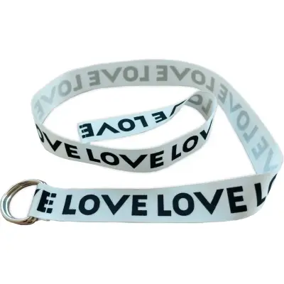 Cinturón de lona con diseño 'LOVE' - miniatura 1