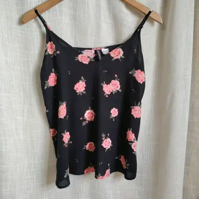 H&M 36 S Blusa de tirantes con estampado floral - miniatura 1