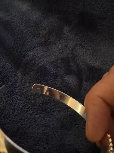 Brazalete de plata con diseño floral - miniatura 2