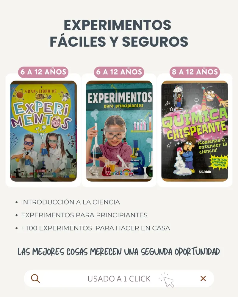 Libros de experimentos para niños 6 a 12 años