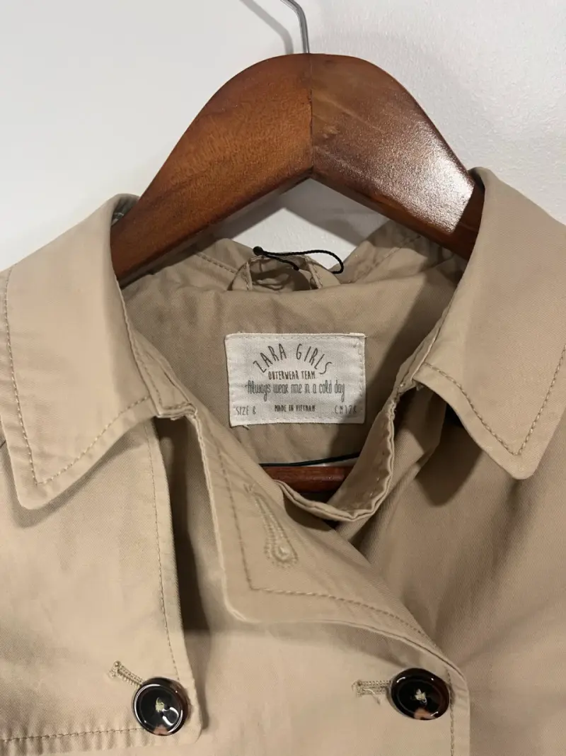 Abrigo beige para niña Zara Girls - 3
