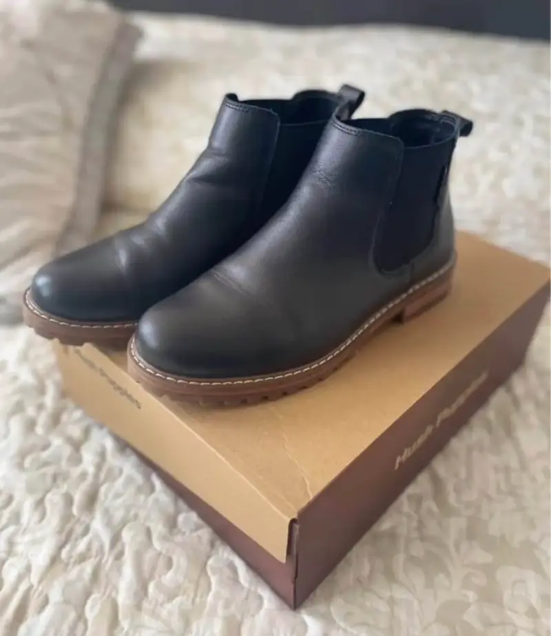 Botines de cuero negro Hush Puppies para mujer - 1