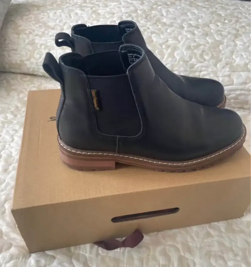 Botines de cuero negro Hush Puppies para mujer - 5