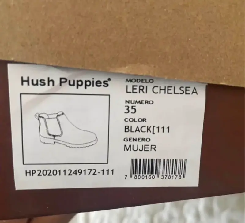 Botines de cuero negro Hush Puppies para mujer - 6