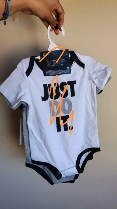 Set de bodys para bebé Nike Just Do It - miniatura 2