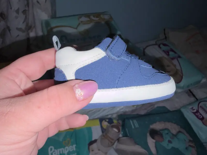 Zapatillas para bebé azul marino con velcro collok - 2