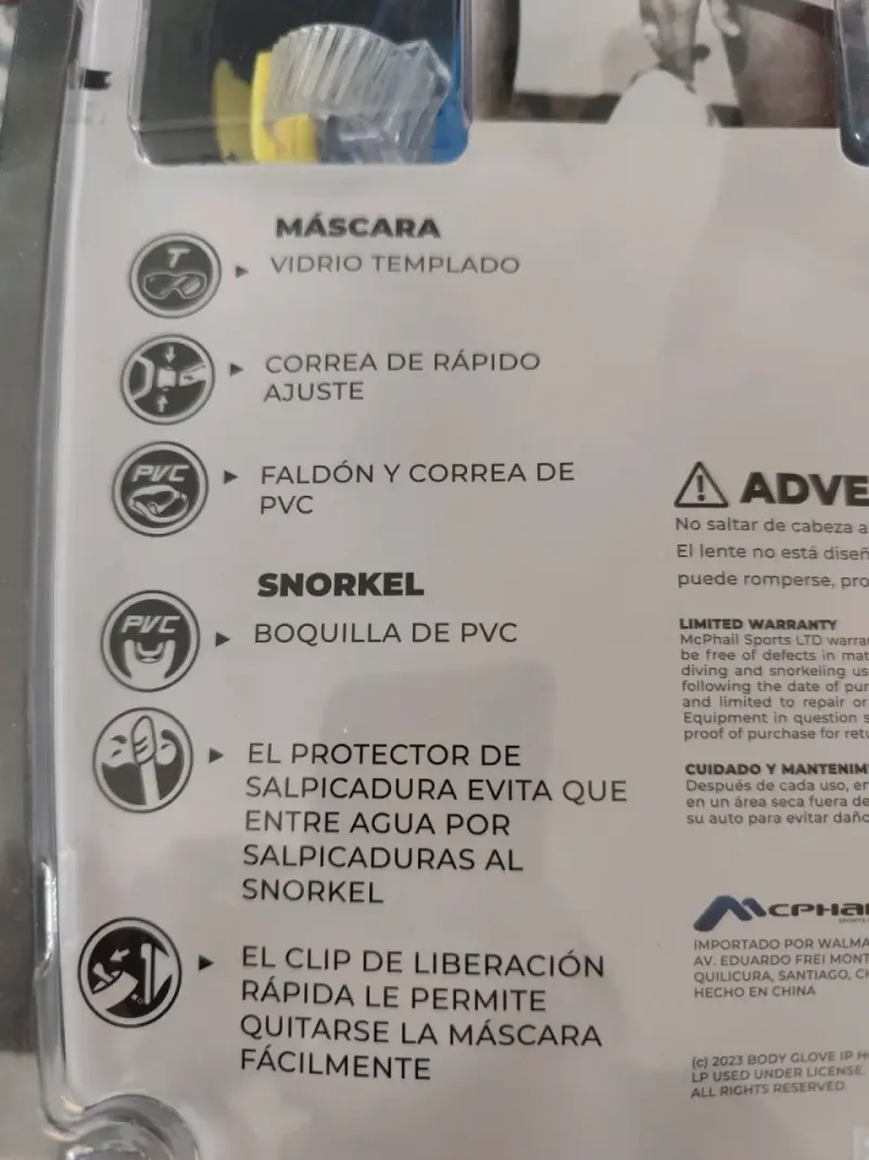 Set de Snorkel Infantil Body Glove Mantra - 3