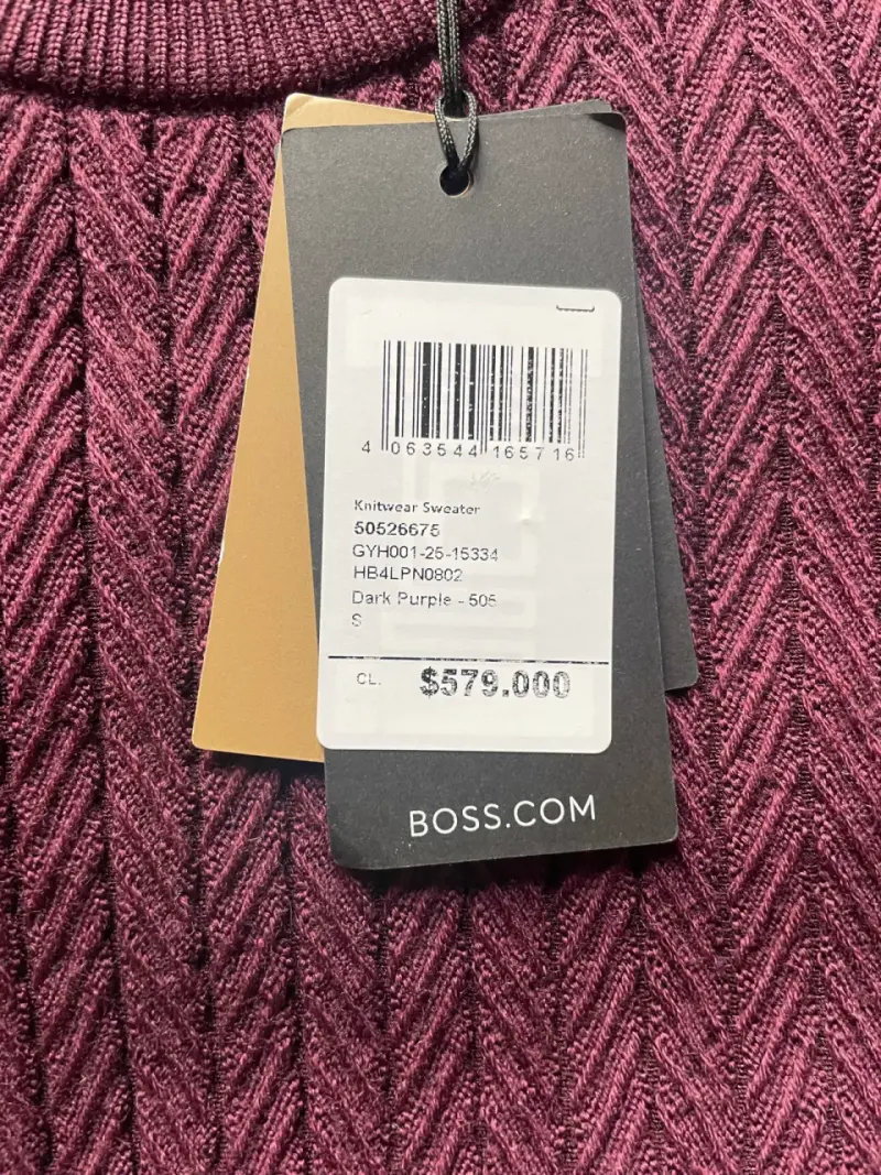 Suéter de punto morado oscuro Boss para hombre - 2