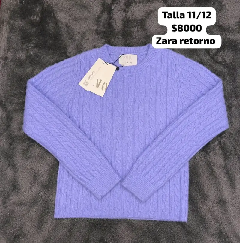 Suéter de lana para niña talla 11/12 Zara