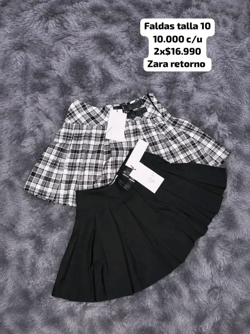 Faldas plisadas talla 10 Zara en oferta