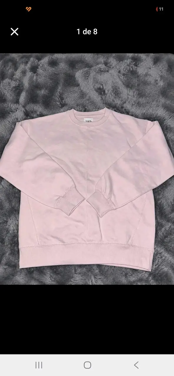 Polerón rosa claro Zara para mujer