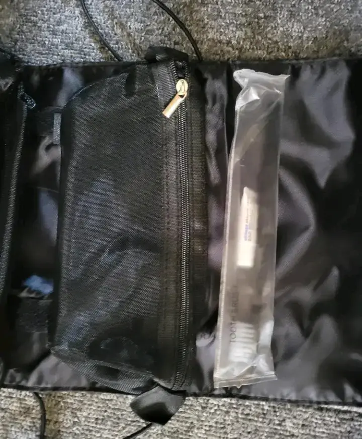Organizador de maquillaje plegable negro - 5