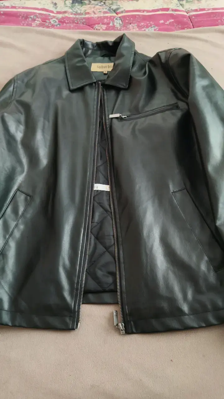 Chaqueta de cuero negra Guess para hombre - 2