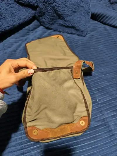 Bolso bandolera de lona y cuero estilo bohemio - miniatura 2