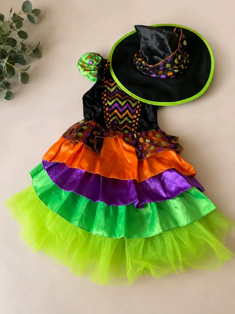 Disfraz de Bruja para Niña con Sombrero - 3
