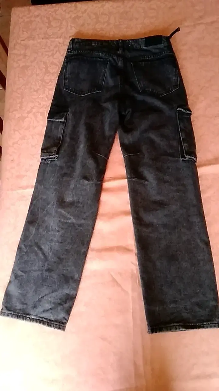 Pantalones cargo de mezclilla gris oscuro - 2