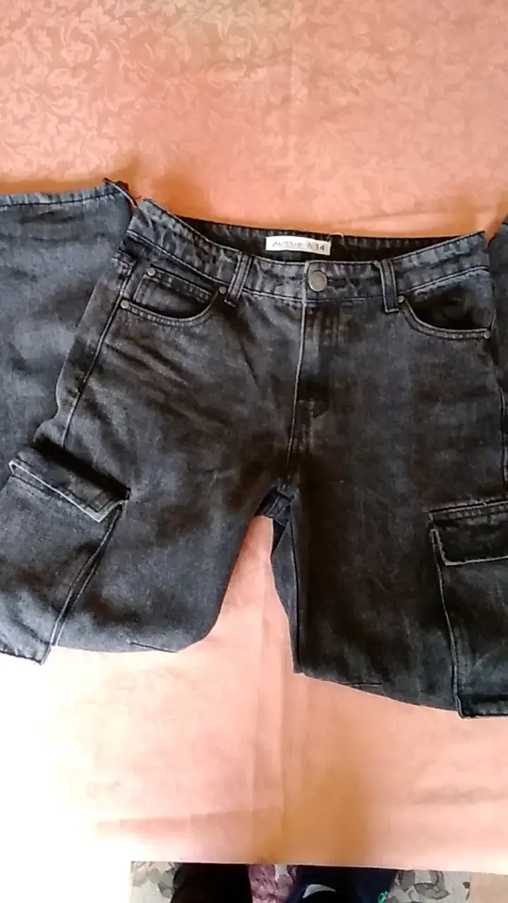 Pantalones cargo de mezclilla gris oscuro - 3