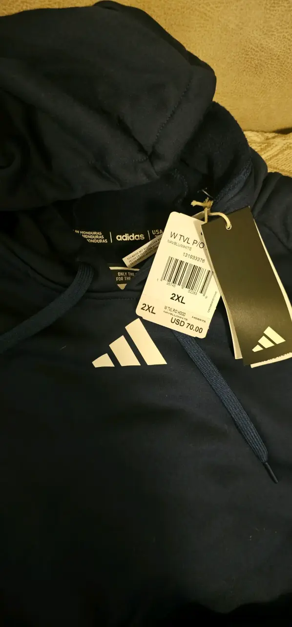 Polerón azul marino Adidas 2XL. - 4
