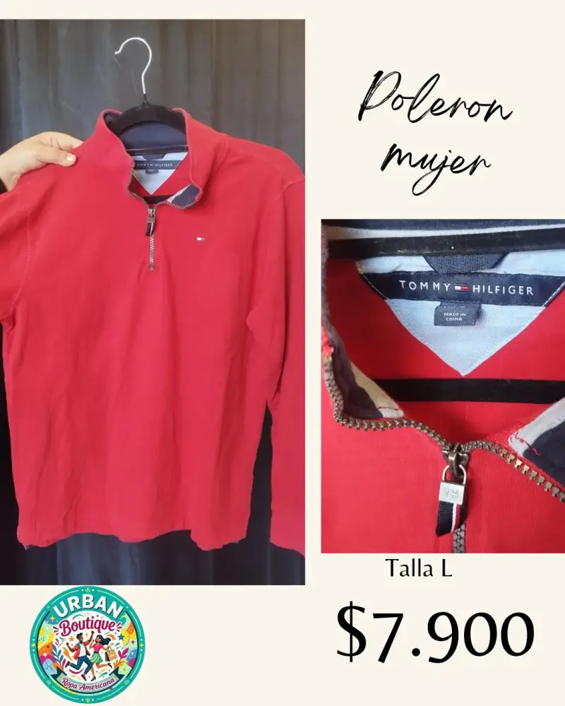 Polerón Mujer Tommy Hilfiger Rojo Talla L
