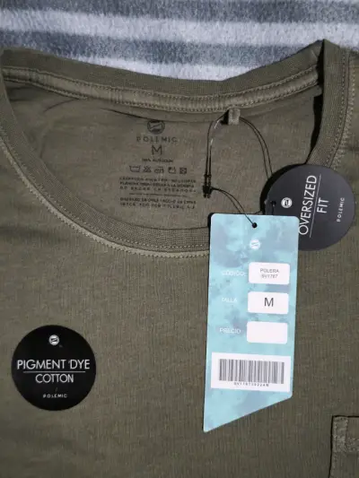 Polera Oversized Fit Verde Oliva Polemic - miniatura 2